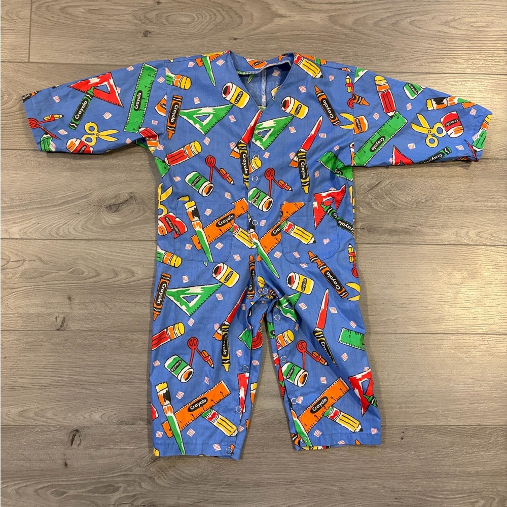 Handmade Crayola Craft Paint Smock Jumpsuit 2T